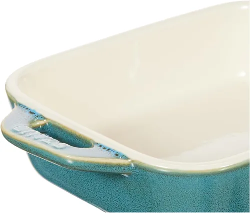 Miniatura 6 de staub Dish 40511-882 - Plato rectangular, color turquesa, 5.5 x 4.3 pulgadas (5.5 x 4.3 in), de cerámica, apto para horno y microondas