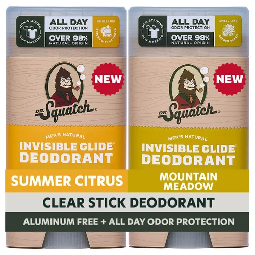 Miniatura 12 de Dr. Squatch Invisible Glide Natural Desodorante para hombre, deslizamiento suave, sin manchas, desodorante sin aluminio para hombres, seguro