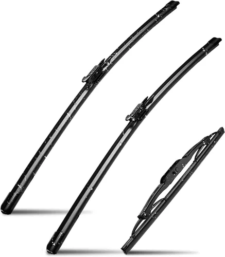Miniatura 16 de Juego de 3 limpiaparabrisas de repuesto para GMC Terrain Chevy Equinox 2010-2017, 24 + 17 + 13 pulgadas (juego de 3)