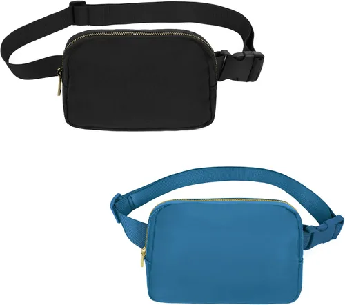 Miniatura 31 de VOROLO Riñonera para mujeres y hombres, bolsa cruzada, bolsa de cinturón con correa ajustable, Rosa, 5,6 pulg.