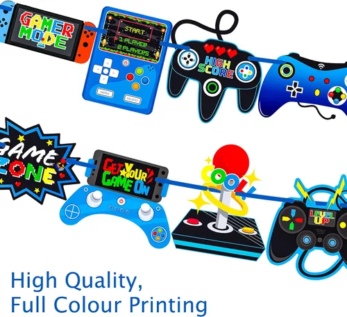 Miniatura 5 de 3 unidades de controlador de videojuegos, decoración de fiesta de video, decoración de cumpleaños para niños y niños, suministros de fiesta