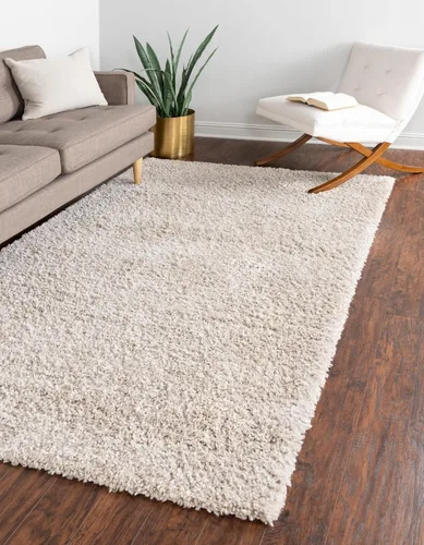 Miniatura 94 de Unique Loom Davos Shag Collection - Alfombra de área, color liso (4 pies 1 pulgada x 6 pies 1 pulgada, rectangular, color pimienta)