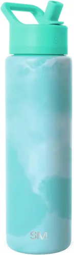 Miniatura 59 de Simple Modern botella de agua reutilizable con tapa con pajilla, de acero inoxidable con aislamiento al vacío, para gimnasio, viajes y deportes