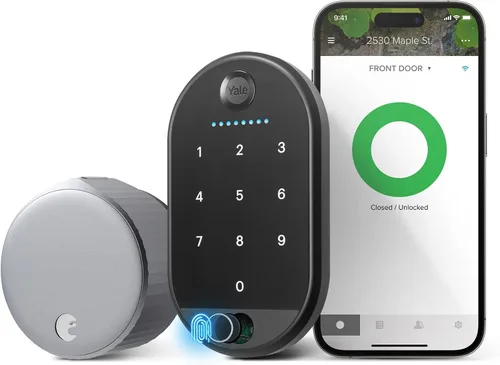 Miniatura 10 de Cerradura inteligente Wi-Fi Yale August con teclado, negra Entrada sin llave, teclado digital táctil, escáner de huellas dactilares