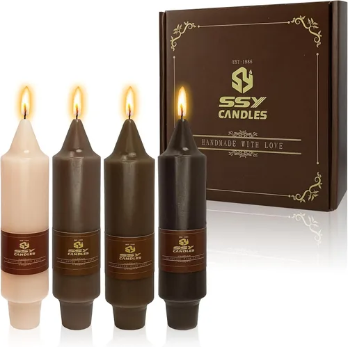 Miniatura 104 de Candelabros cortos de 5 pulgadas con velas cónicas verde oscuro, 4 piezas para cena, hogar, boda, fiesta, decoración