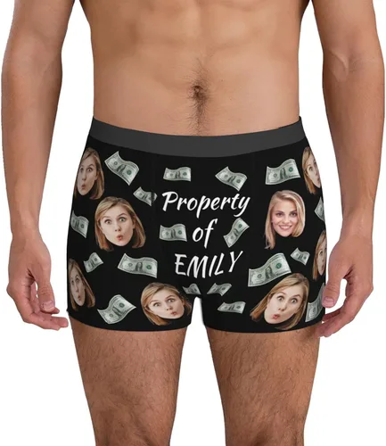 Miniatura 3 de Boxers personalizados con cara para hombres, novio, marido, ropa interior divertida personalizada para ideas de cumpleaños para él, S-XXL