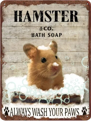 Miniatura 10 de Cartel de metal divertido de jirafa para baño, diseño retro de cabra para pared, póster de inodoro con texto "Wash Your Hooves", letrero de hojalata