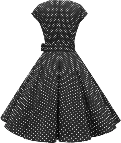 Miniatura 84 de Dressystar - Vestidos clásicos de fiesta con mangas casquillo, estilo Rockabilly y retro de la década de 1950