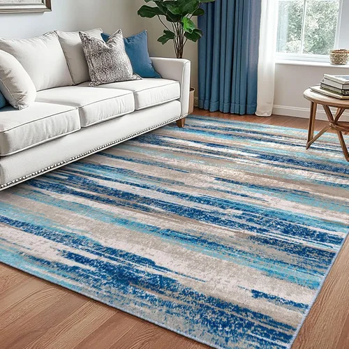 Miniatura 72 de Alfombra de pasillo moderna Lansny 2 x 6 pulgadas, alfombra de cocina lavable verde mostaza multicolor, alfombra antideslizante suave para pasillo