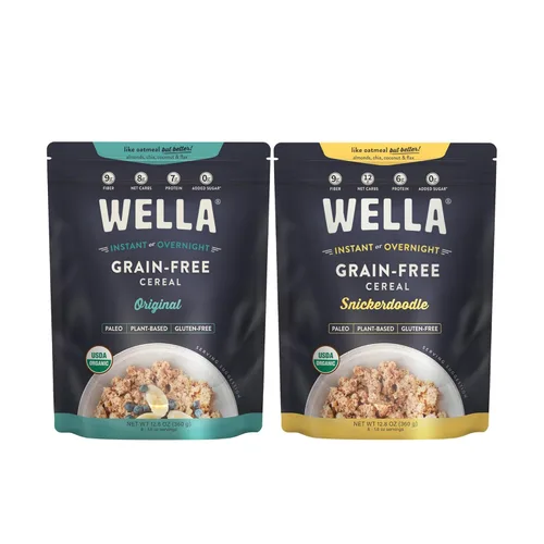 Miniatura 7 de Wella Alternativa de Avena de Cereales, Cereal Caliente para Desayuno Sin Gluten, Paleo Orgánico Sin Granos Vegano Alto en Proteínas Superalimento