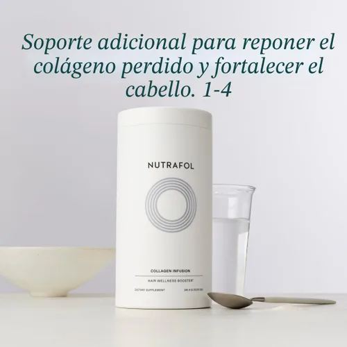 Miniatura 5 de Nutrafol Suplemento para el crecimiento del cabello para mujeres y péptidos de colágeno en polvo, de 18 a 44 años, formulado por médicos para un