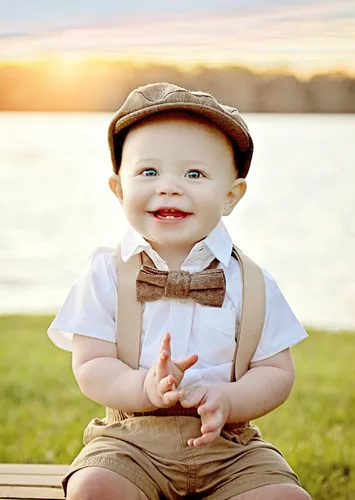 Miniatura 85 de Born to Love Gorro de conductor a rayas para niños pequeños