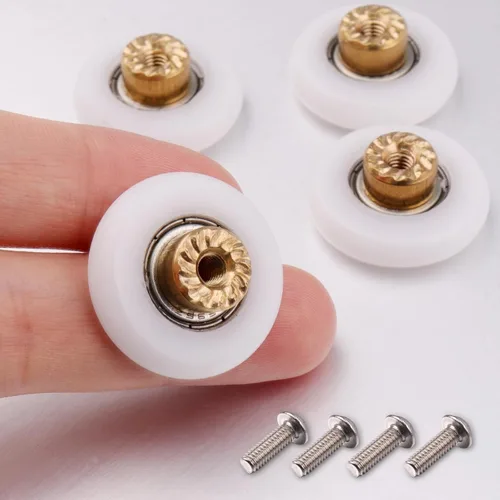 Miniatura 7 de Atoplee Ruedas para puerta de ducha – 4 piezas de repuesto de 0.71 pulgadas (0.748 in) para puerta corrediza de cristal de baño