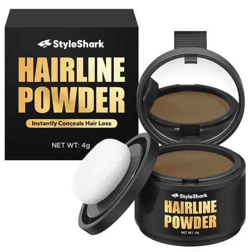 Miniatura 16 de Polvo de línea capilar – a prueba de manchas para cabello fino, color a prueba de sudor para mujeres y hombres (marrón oscuro)