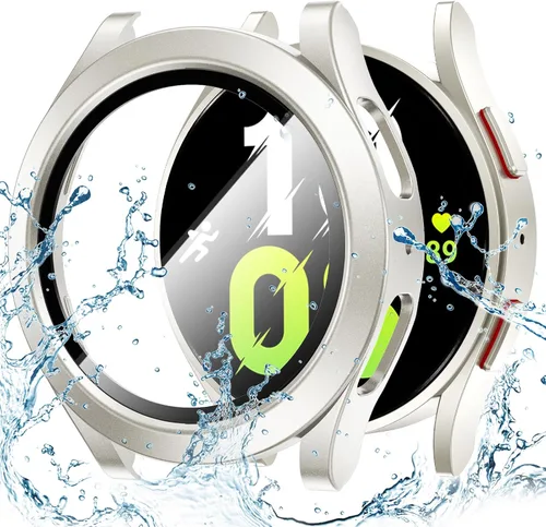 Miniatura 9 de Goton - Funda impermeable para Samsung Galaxy Watch 5 y 4 y FE, protector de pantalla de 40 mm con vidrio templado, 1 paquete de funda dura de PC