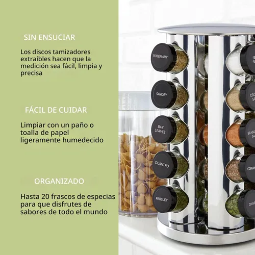 Miniatura 7 de Kamenstein - Especiero giratorio de 20 frascos