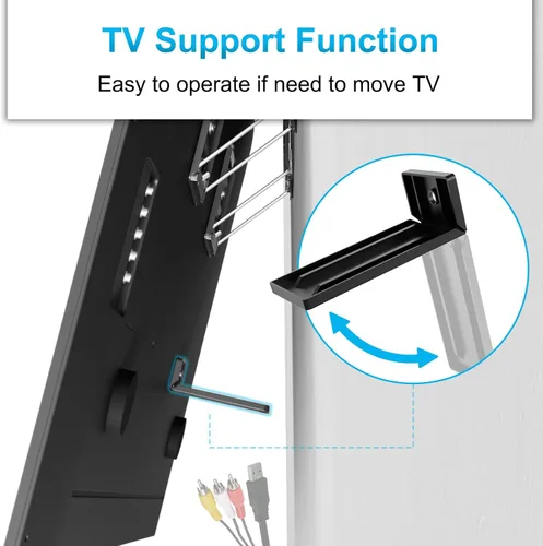 Miniatura 9 de Soporte de pared ultradelgado para TV plana y con marco de 37 a 80 pulgadas, perfil bajo de 0.37 pulgadas, montaje de pared de perfil bajo, VESA 200