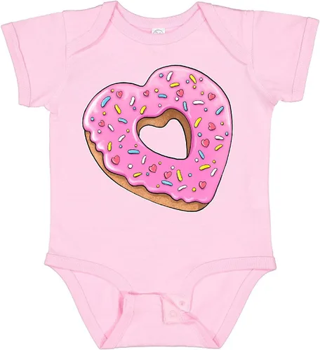 Miniatura 12 de inktastic Body de bebé con forma de corazón con glaseado rosa y chispas