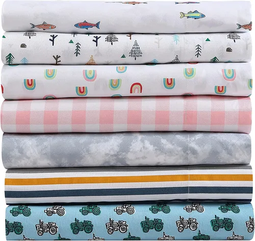 Miniatura 12 de Eddie Bauer Kids - Sábanas individuales XL para niños, ropa de cama resistente a manchas para niños pequeños con fundas a juego, súper suave