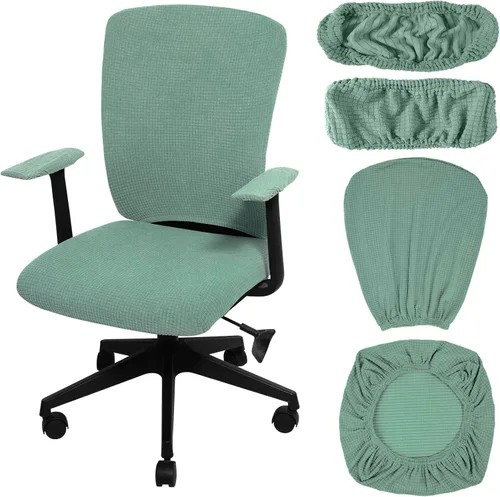 Miniatura 11 de Tallew Juego de 4 Fundas para Silla de Oficina Fundas Universales para Computadora Fundas Elásticas para Silla de Oficina Fundas para Respaldo