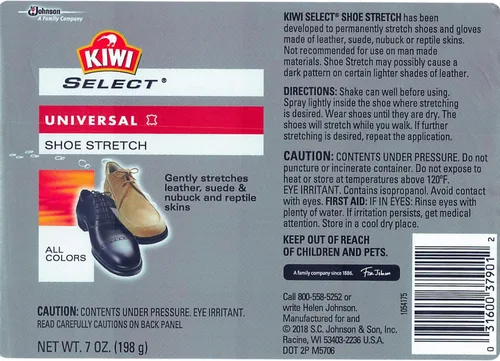 Miniatura 3 de KIWI Select Universal Stretch Spray para pieles de cuero, gamuza, Nu-buck y reptiles, zapatos y guantes, todos los colores, 7 onzas (paquete de 2)