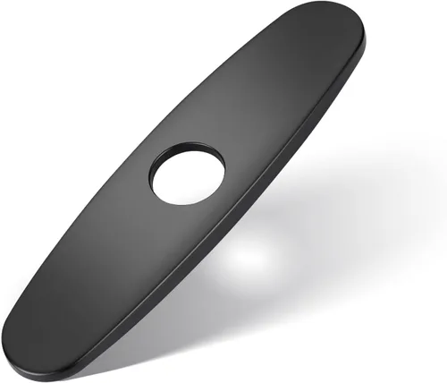 Placa de Grifo, ALEASHA Cubierta para Fregadero de Cocina Placa de Acero Inoxidable Negro Mate para Grifo de Fregadero de Baño o Cocina de 1 o 3