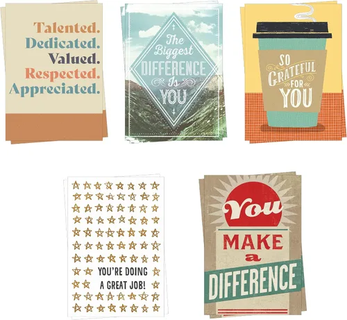 Hallmark Business Bulk - Paquete de 10 tarjetas de agradecimiento surtidas para empleados (talentoso y apreciado), tarjetas de 5 x 7, mensajes en el