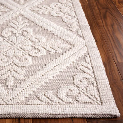 Miniatura 5 de SAFAVIEH Vermont Collection - Alfombra decorativa de 2 pies 3 pulgadas x 4 pies, color marfil, lana hecha a mano, ideal para zonas de alto tráfico