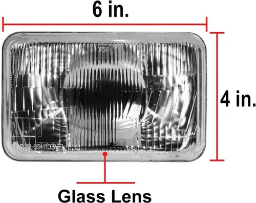 Miniatura 3 de Parts N Go - Faros delanteros de conversión rectangulares 4 x 6 de halogéno H4, juego de bombillas - H4656, H4651
