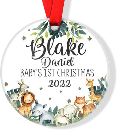 Miniatura 8 de Mountains Baby - Adorno de Navidad para bebé, adorno de Navidad personalizado para bebé, adorno de aventura espera para bebé, adorno navideño