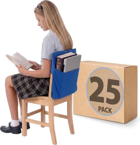 Miniatura 2 de Seat Sack Bolsillo de Almacenamiento Grande para Silla de 17", Azul - Perfecto Organizador de Bolsillo Sobre la Silla para Sillas y Escritorios