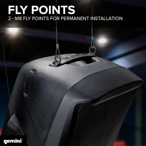 Miniatura 4 de Gemini - Altavoz y soporte PA de 15 pulgadas, 1000 vatios, luces LED (AS-2115BT-LT-PK) PA alimentado de 15" con luces LED, soporte y micrófono