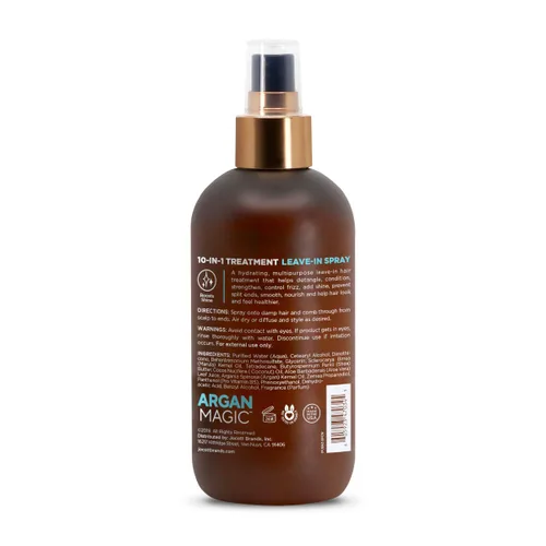 Miniatura 2 de Argan Magic Tratamiento capilar 10 en 1 y estilizador multiusos sin enjuague en aerosol para todo tipo de cabello, fabricado en Estados Unidos, sin