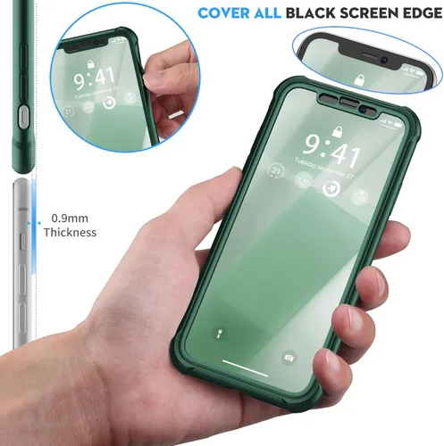 Miniatura 5 de ORETECH Funda para iPhone XR, con [2 x Protectores de Pantalla] [Prueba de Caídas de Grado Militar de 10 Pies] [Protección de Cámara] 360° A Prueba