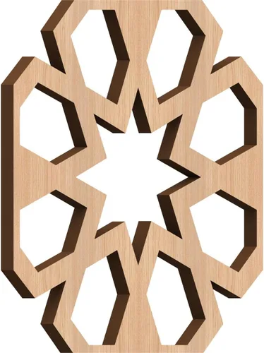 Miniatura 42 de Jackson Decorative Fretwork Wood Wall Panels, Large, 23 3/8" W x 23 3/8" H x 1/4" T, Cherry