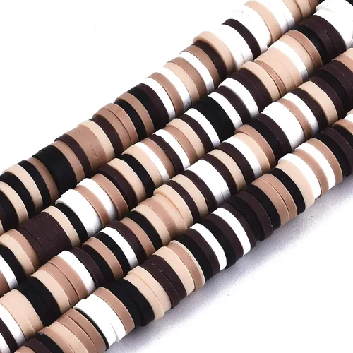 Miniatura 12 de Cheriswelry - Cuentas de arcilla de 0.157 in, 9200 cuentas de arcilla polimérica Heishi, 24 colores, planas, redondas, hechas a mano, disco