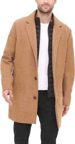 Miniatura 4 de DOCKERS Abrigo de mezcla de lana Henry para hombre (tallas regulares y grandes y altas)