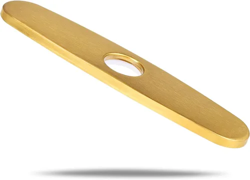 Cubierta de orificio de fregadero de 10 pulgadas para baño o cocina, grifo mezclador de un solo agujero, placa de orificio sin usar, acabado dorado