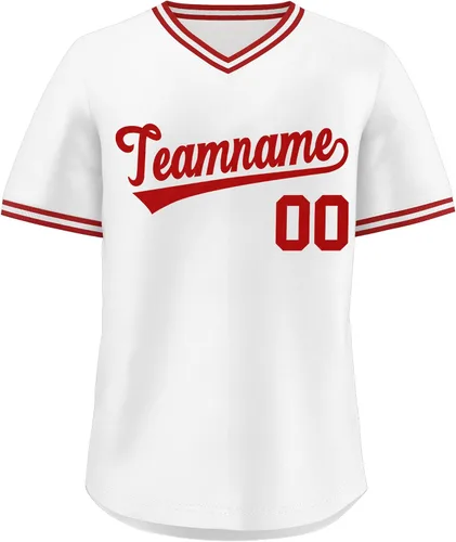 Miniatura 11 de KXK - Camiseta de béisbol personalizada con nombre y número cosidos, estilo Hip Hop, con cuello en V, atlética, para hombres, mujeres y jóvenes