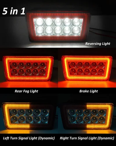 Miniatura 3 de Bestview 5-En-1 Kits de ensamble de luces antiniebla traseras LED Compatibles para Subaru WRX STI Impreza XV Crosstrek 2011-2021, función como luces