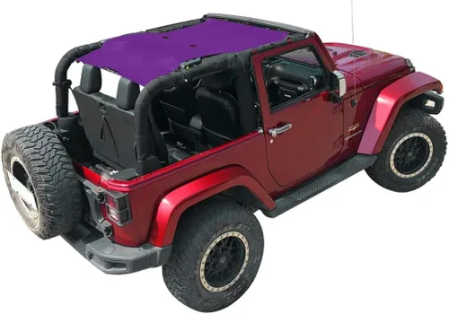 Miniatura 72 de Shadeidea JK - Parasol superior compatible con Jeep Wrangler JKU, cubierta de techo de malla suave (2007-2018) - Bloqueador de ruido de viento UV