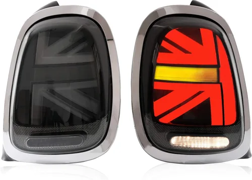 Miniatura 16 de Ensamble de luces traseras VLAND Compatible con BMW Mini R50 R52 R53 2001-2006, lámpara trasera Union Jack con DRL dinámico, luz trasera con señal
