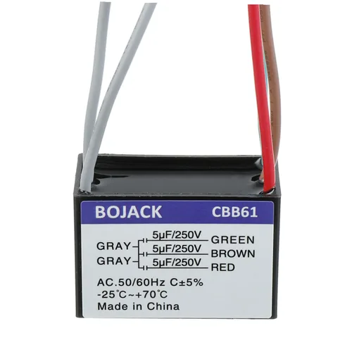 Miniatura 7 de BOJACK CBB61 4.5uF+5uF+6uF 250V AC Ventilador de techo Condensador de arranque para compatible con Harbor Breeze & New Tech 4 Wire