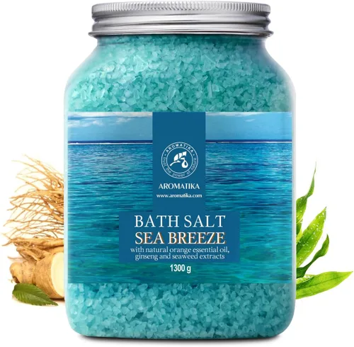 Miniatura 2 de Sal marina de baño de 46 onzas, sal de brisa marina, sales marinas naturales de baño, lo mejor para un buen sueño, relajante, calmante, cuidado