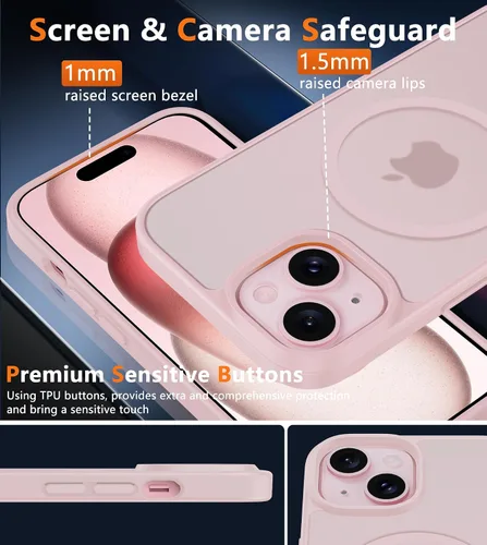 Miniatura 171 de FNTCASE Funda para iPhone 13 Pro-Max: Fundas magnéticas transparentes compatibles con Magsafe Slim anti amarillamiento protección contra caídas