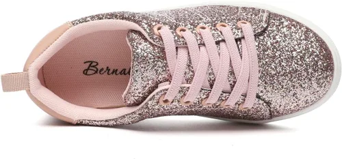 Miniatura 3 de Bernal Zapatos deportivos con purpurina brillante para niñas, zapatos para caminar para niñosniños, zapatos casuales para la escuela