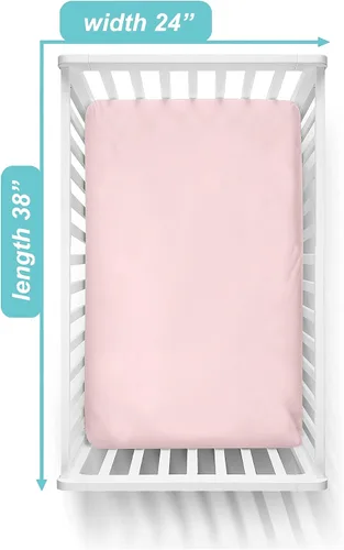 Miniatura 3 de American Baby Company Sábana ajustable para mini cuna de algodón 100% natural de 38" x 24" - Sábana suave y transpirable pequeña tipo nido portátil