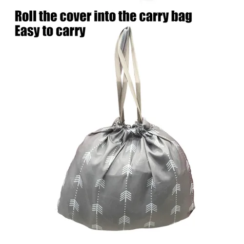 Miniatura 7 de Funda impermeable 2 en 1 para asiento de carrito de comestibles y funda para silla alta (flecha gris)