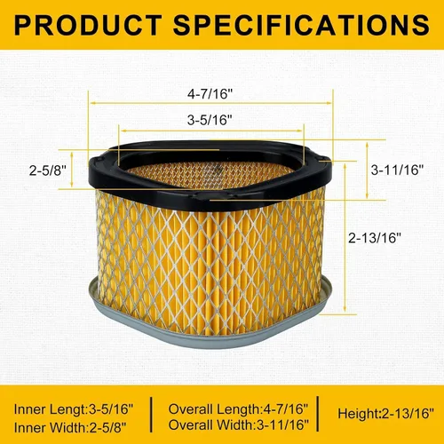 Miniatura 7 de Panari GY20574 LG191 Kit de mantenimiento del filtro de aire para AM123553 AM121608 LX173 LT133 LT155 LTR155 STX30 STX38 Scotts S1642 SST15 Tractor