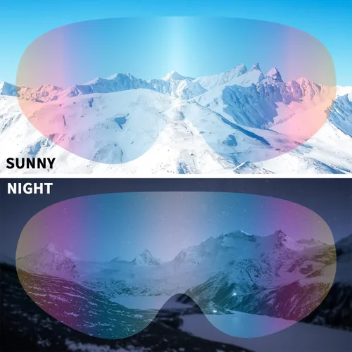 Miniatura 5 de Gafas de esquí, gafas de esquí, gafas de snowboard para hombres, mujeres, jóvenes y niños 07.Multicolor/Transparente